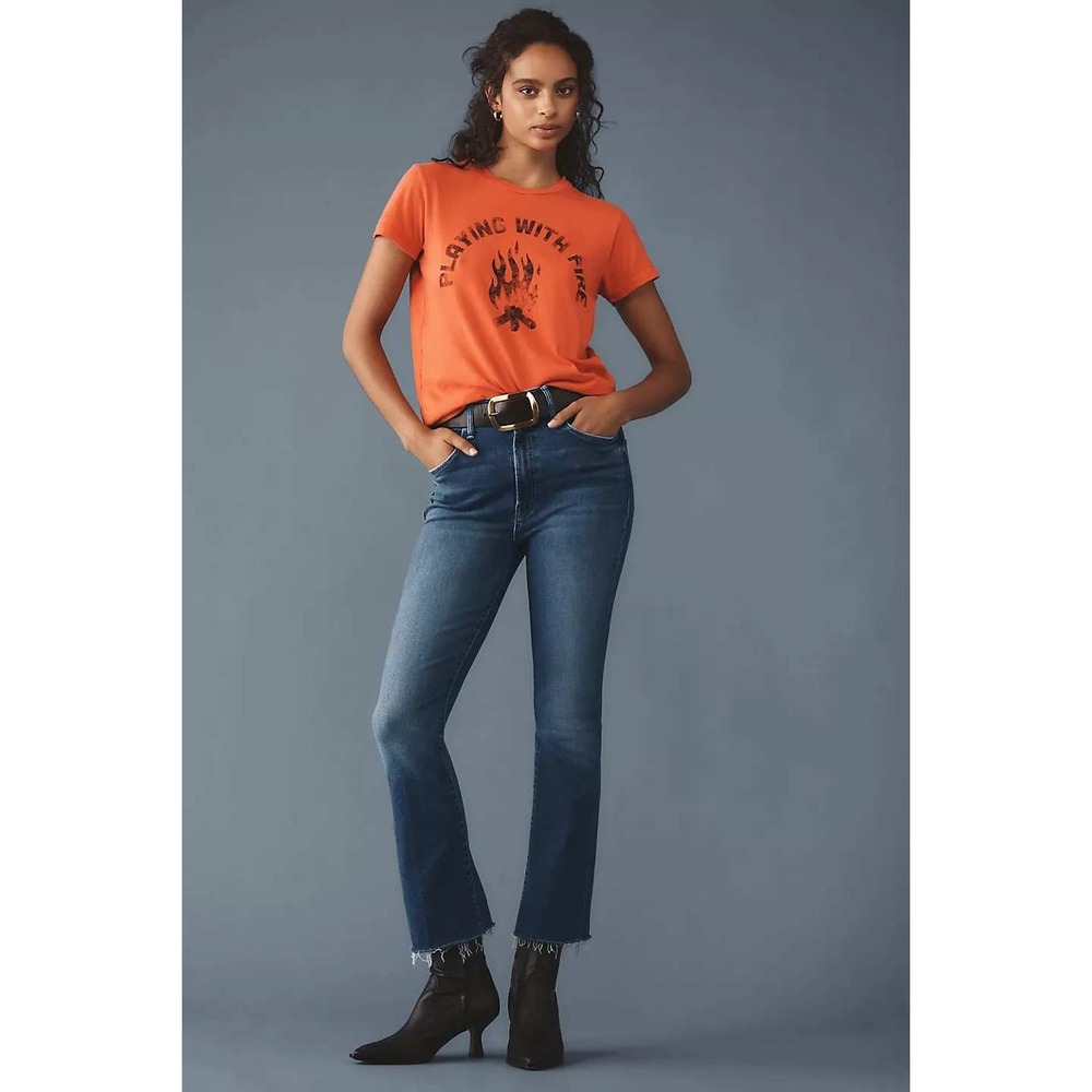 Mother Jeans size 25 NEW Hustler Ankle Fray‎ High Rise Bootcut Home Movies $238